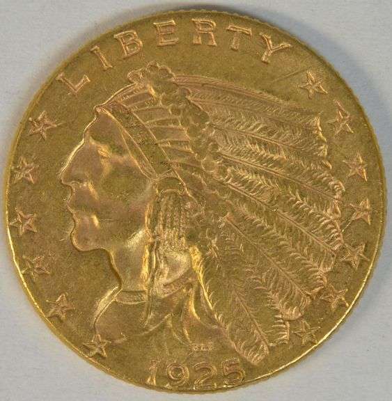 Satiny-fresh BU 1925-D US $2.50 Indian Gold Piece