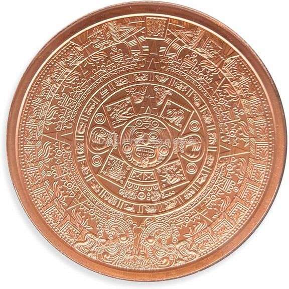 5oz Copper Ancient Aztec Calendar Collectible