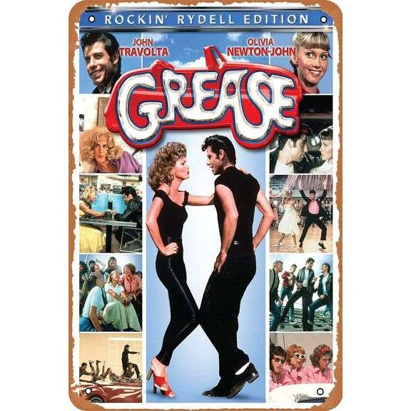 Grease 1978 Movie Metal Sign 8x12 Inch