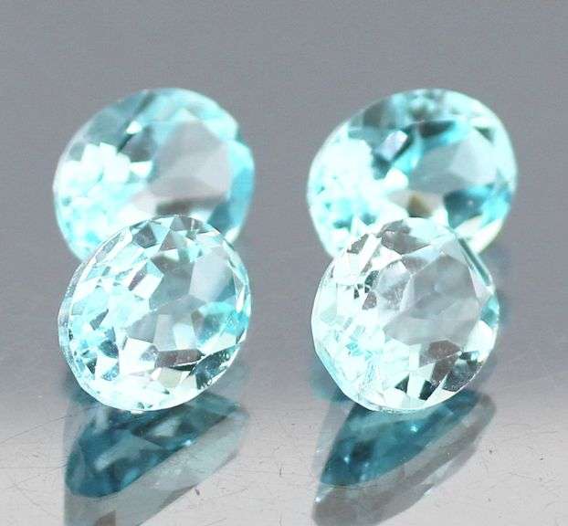 Bright 13.75ct sky blue Topaz set
