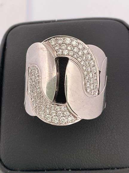 CERTIFIED BRAND NEW 18K WHITE GOLD DIAMOND RING