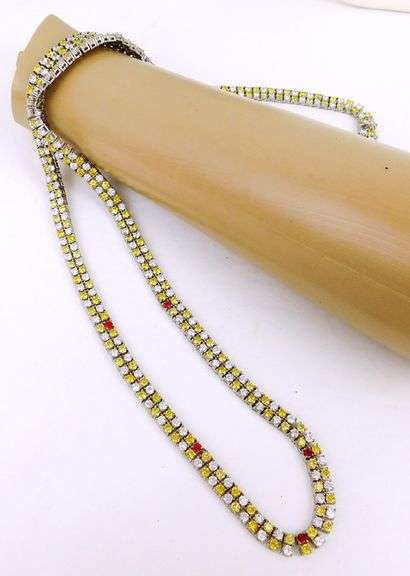 Dazzling Long Sterling Crystal Necklace