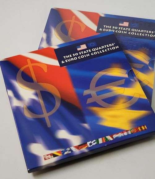 (2) Sets of the 50 State Quarters & Euro Coin Collection