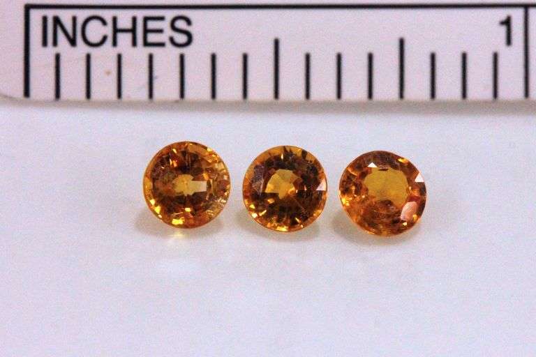 Happy Golden Yellow Sapphire - Lot of 3