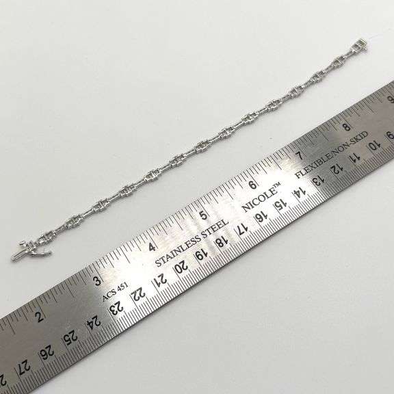 14k White Gold Diamond Bracelet