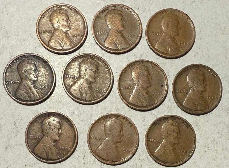 10 1909 VDB Cents