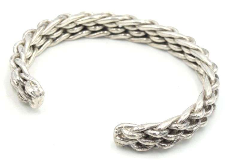 Group lot of Vintage 925 sterling silver cuff bangles
