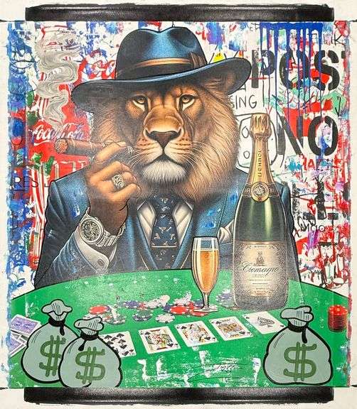 Highly Collectible Jozza 'One of a kind' Mixed Media on Canvas