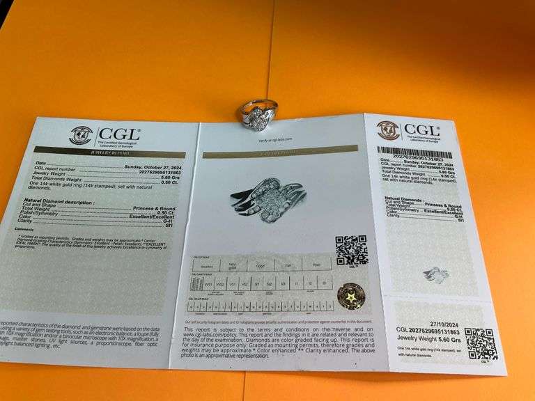 CERTIFIED BRAND NEW 14K WHITE GOLD DIAMOND RING