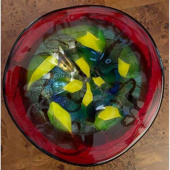 Tiffany Hand Blown Art Glass Plate