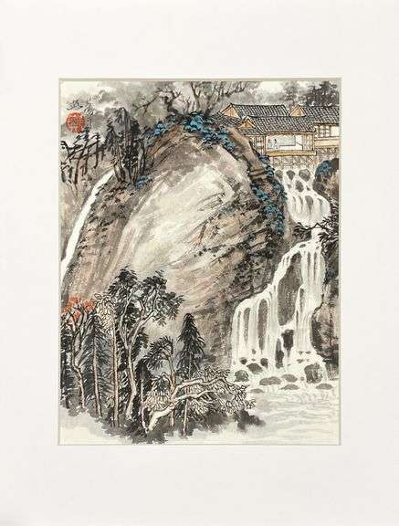 Spectacular One-Of-A-Kind Original Watercolor and Ink by Zheng