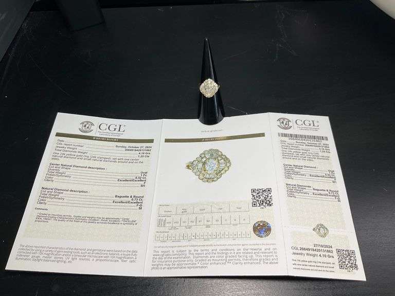 CERTIFIED 14K YELLOW GOLD DIAMOND RING