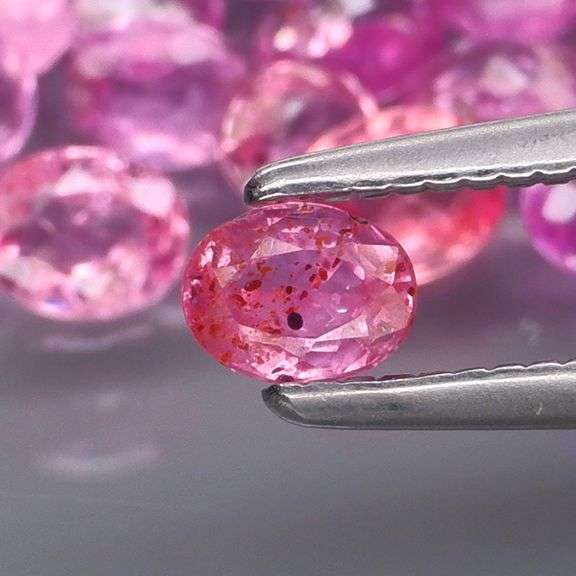Heavy! 5.23ct bright pink Sapphire set -Heated only!