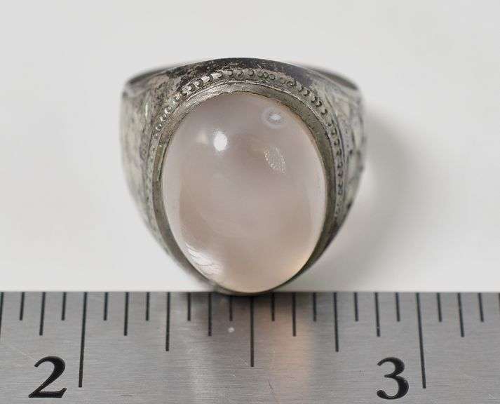 Translucent Stone Ring in Sterling Silver 6.9grams Size 7 1/4