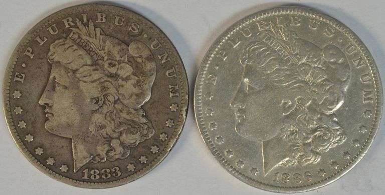 Scarce 1883-S and 1886-O Morgan Silver Dollars