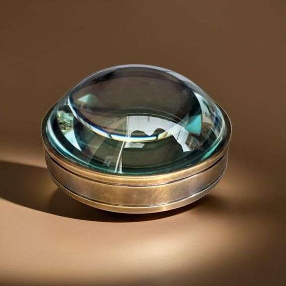 Brass Magnifying Glass Paperweight