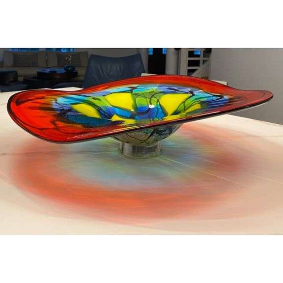 Tiffany Hand Blown Art Glass Plate
