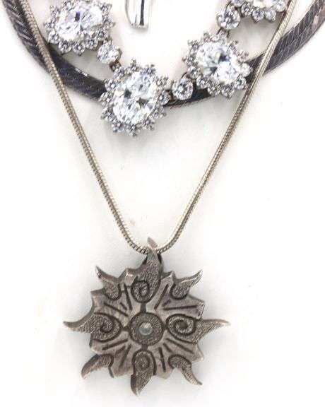 Group lot of 4 Vintage 925 sterling silver necklaces