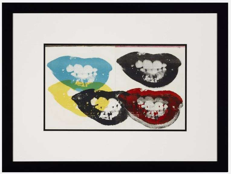 Highly Collectible Early Andy Warhol Lithograph of Marilyn Monroe's Lips