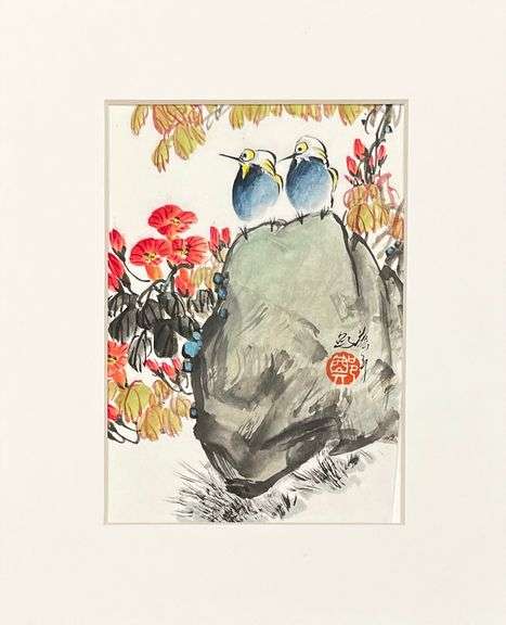 Spectacular One-Of-A-Kind Original Watercolor and Ink by Zheng