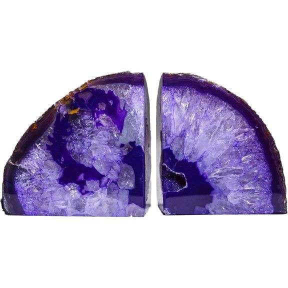 Natural Agate Bookends Stone Book Holder