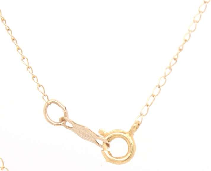 14kt Yellow gold 1/4ct diamond pendant on chain
