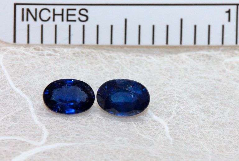Royal Blue Natural Sapphire Pair