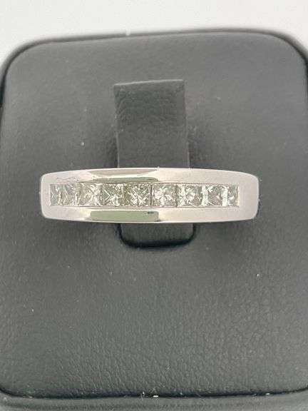 MEN'S CERTIFIED BRAND NEW 14K WHITE GOLD DIAMOND BAND