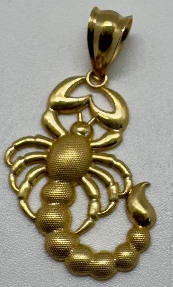 10K Yellow Gold Scorpio Pendant