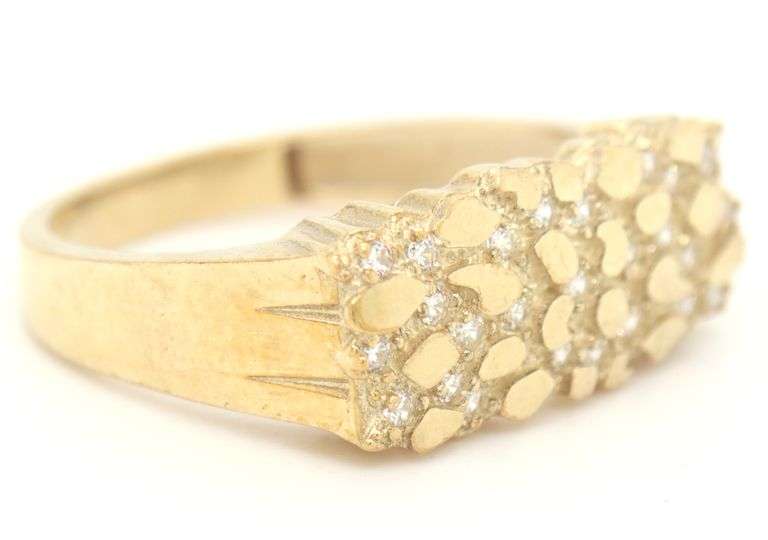 10kt Yellow gold nugget ring