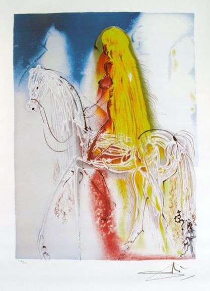 Pencil Numbered Salvador Dali, Lady Godiva
