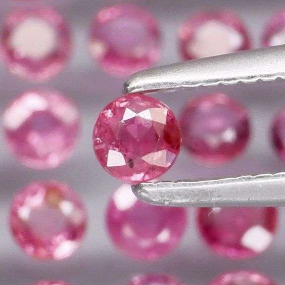 REAL! 3.50ct set of stunning violet red Rubies