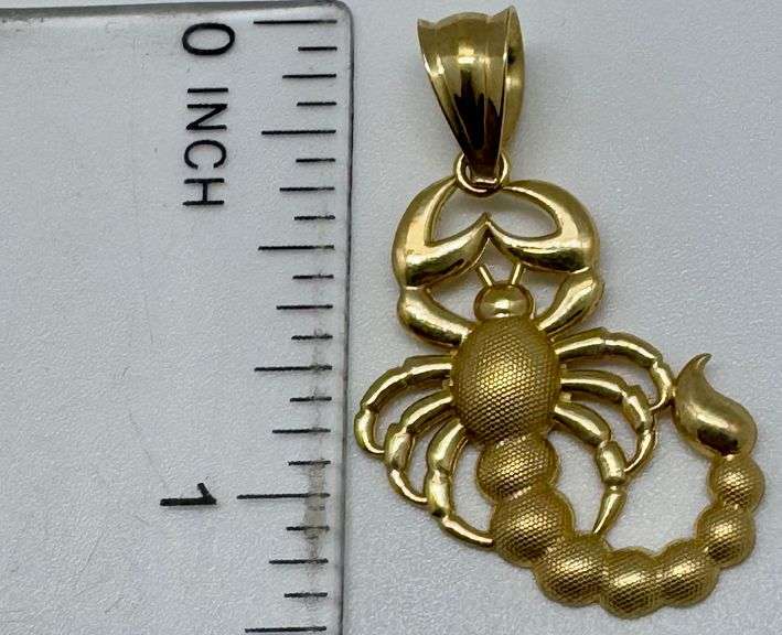 10K Yellow Gold Scorpio Pendant