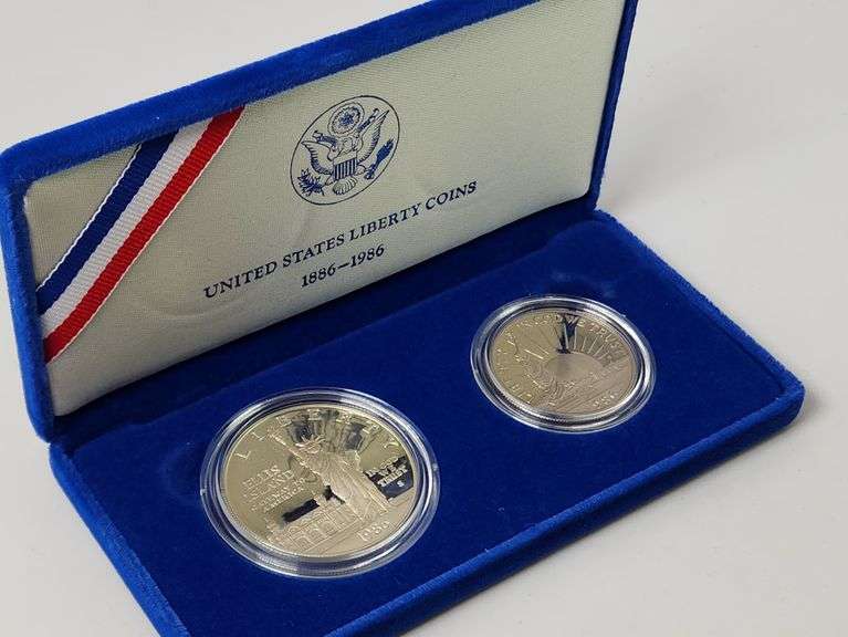 1986-S Set Statue of Liberty, 2 Coins PR