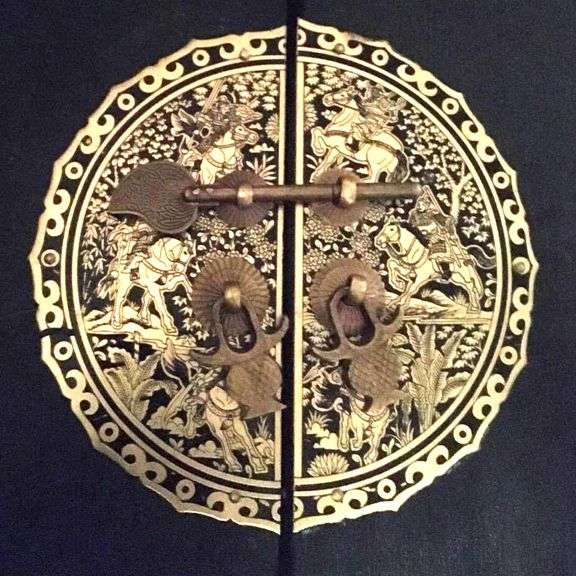 Six Horses Brass Cabinet Face Plate