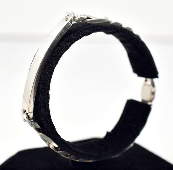 Blank Plate Chain Bracelets in Sterling Silver 23.1grams