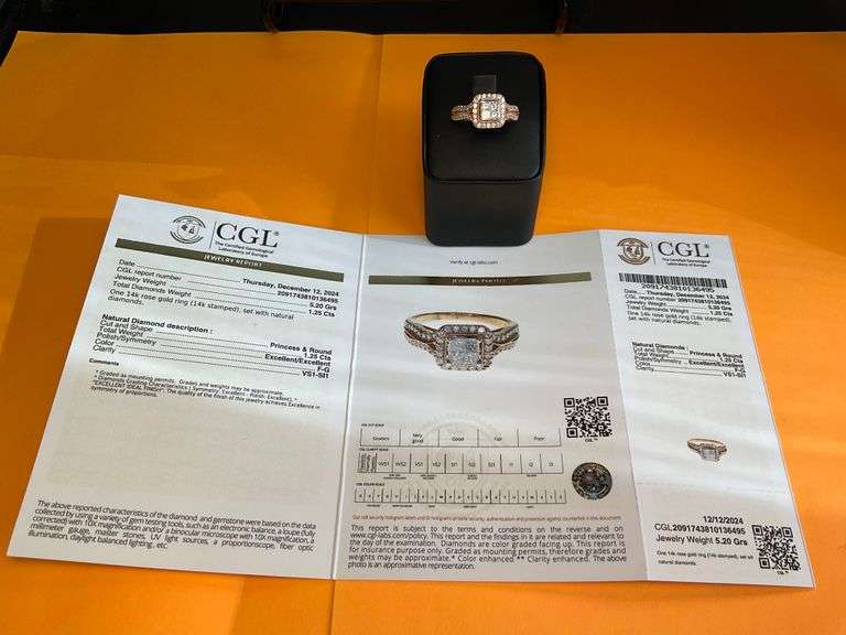 CERTIFIED 14K ROSE GOLD DIAMOND RING