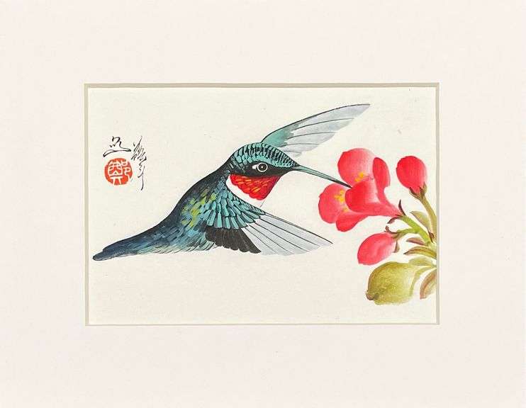 Spectacular One-Of-A-Kind Original Watercolor and Ink by Zheng