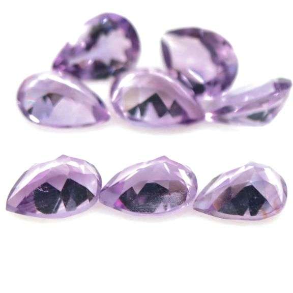 Stunning 13.68ct matched pear cut real Brazilian Amethyst set
