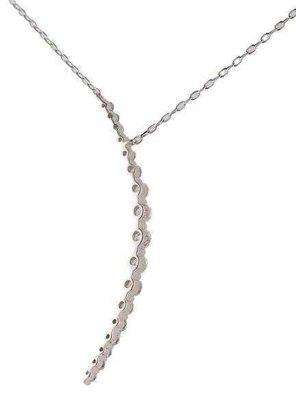 New 0.34ctw Diamond Graduated Curved Line Pendant Necklace in 14K