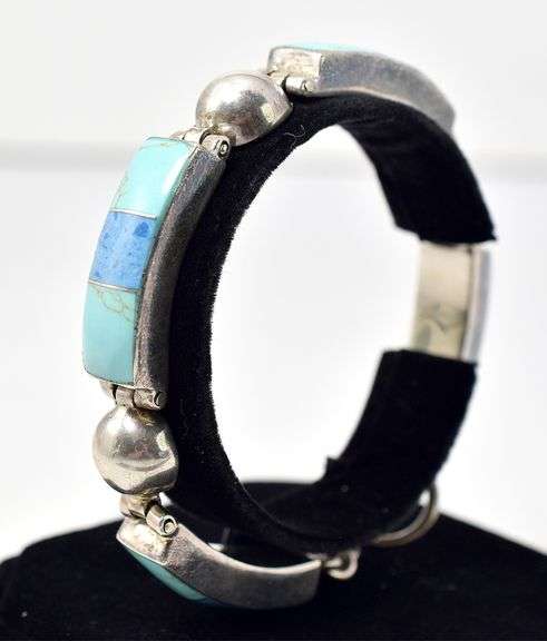 Mixed Blue Stone Bracelet in Sterling Silver 45.4grams
