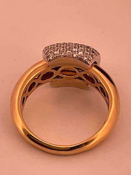 CERTIFIED BRAND NEW 18K YELLOW GOLD DIAMOND RING