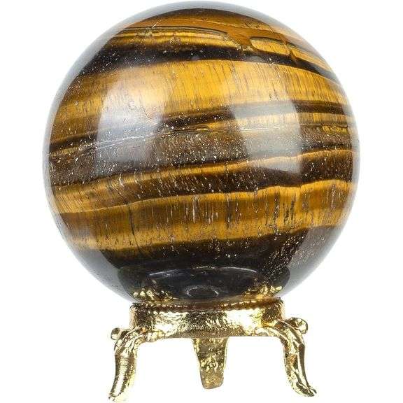 Tiger Eye Crystal Sphere with Stand