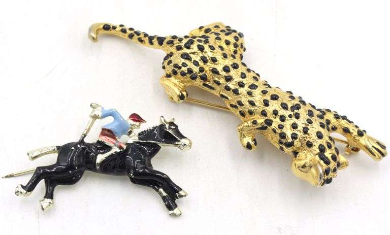 Group lot of 2 Custom brooches