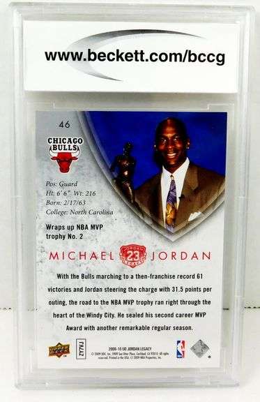 Michael Jordan Upper Deck Gold Basketball Card, 10 MT