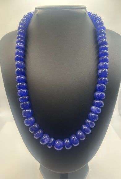 Stunning, Huge 737 Cttw Natural Midnight Blue Sapphire Necklace