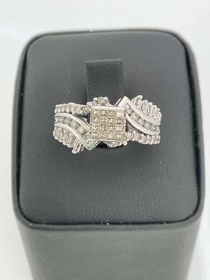 CERTIFIED NEW 14K WHITE GOLD DIAMOND RING
