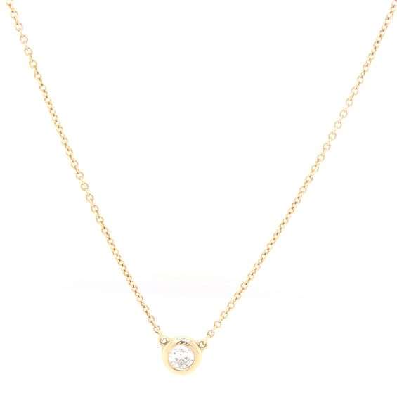 Popular 14K Bezel Set 1/4 Ct. Diamond Necklace