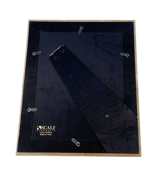 Italian Alabaster 8x10 Frame by Scali – White & Beige, Handcrafted in Volterra
