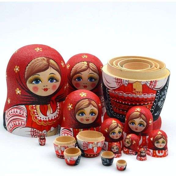 Handmade Russian Matryoshka Nesting Dolls